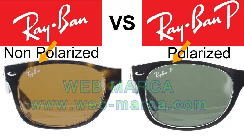 Ray Ban Polarized Sticker Label Logo VS Non Polarized Sunglasses
